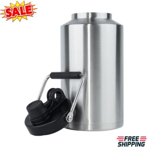 Insulated Gallon Jug w/ Handle Stainless Steel Double Vacuum Water Bottle 128oz - Picture 1 of 8