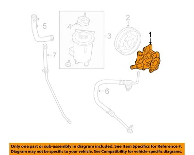 Bomba de direção hidráulica usada serve: 2007 Ford Ranger exc. veículo elétrico grau 2.3 - Imagem 1 de 3