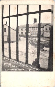 Postal de colección Prisión Estatal Gran Marcha para Cena Waupun Wisconsin WI Q322 - Imagen 1 de 2