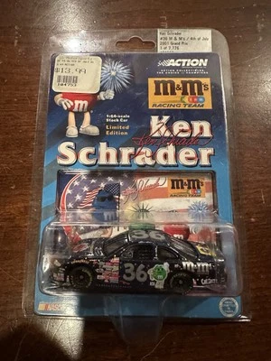 2001 NASCAR car 1/64th Ken Schrader  M&Ms 4th of july - Image 1 of 3
