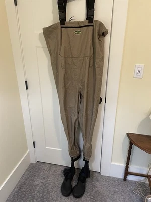 Pro Line Fisherman Chest Wader Stocking Foot Fishing Overalls - Image 1 of 4