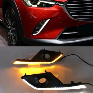 LED Guide Light DRL Turn Signal Dual Color for Mazda CX-3 2015-2020 Upgrade Pair - Picture 1 of 14