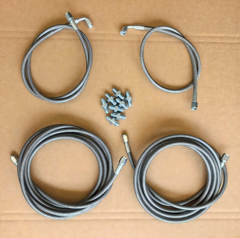 SS Main Front & Rear Brake Lines Set for 1996-00 Honda Civic EK Foto 1 de 2