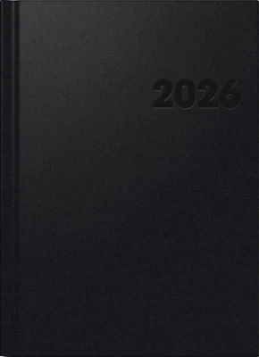 BAIER & SCHNEIDER BRUNNEN 1078160906 Buchkalender Mod. 781 2026 A4, Kunststoff, schwarz Buch 2026