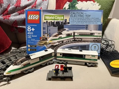 LEGO Train 9V World City 4511 High Speed Train Box Retired RARE Tested Works! - Image 1 of 4