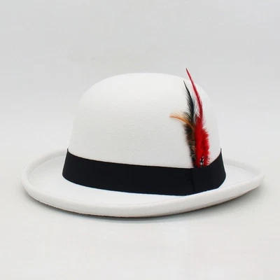 French rolled edge hat, felt hat, women's dome top hat - Изображение 1 из 4