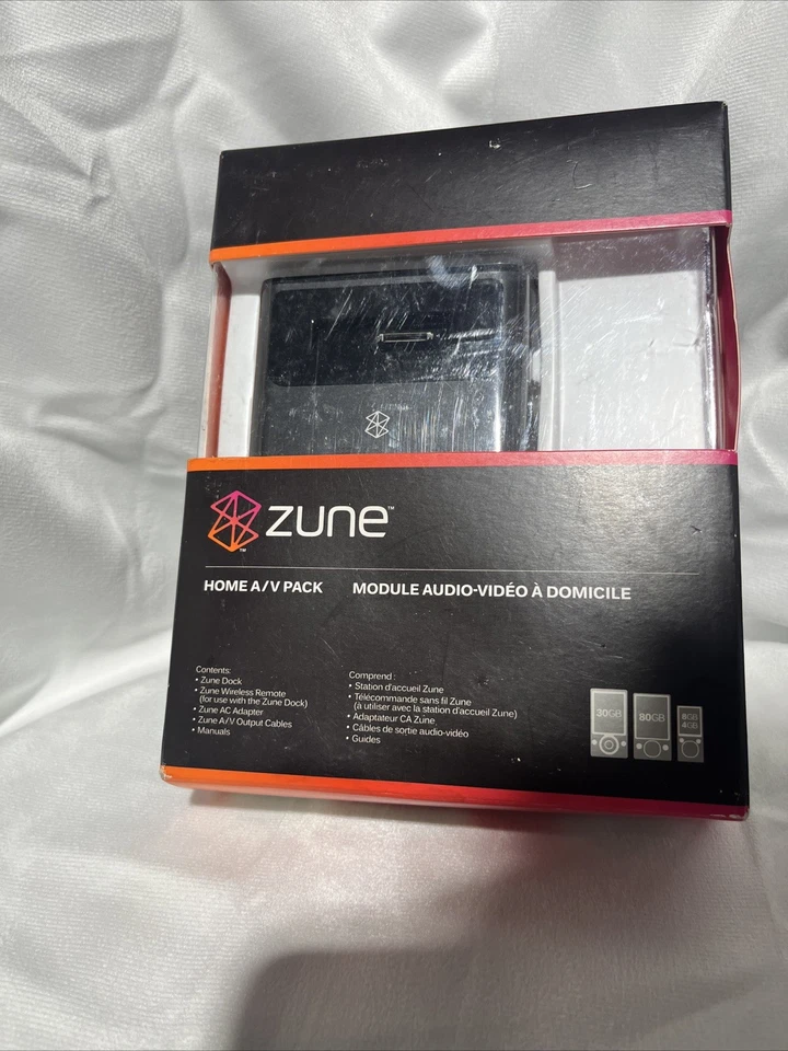 Microsoft Zune Home A/V Pack Dock, Remote, A/V Cables (H7A-00001) - NEW/SEALED - Image 1 of 1