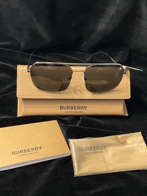 Gafas de sol Burberry Holborn B-3117 1005/87 para hombre plateadas/grises forma cuadrada 58 mm Foto 1 de 4
