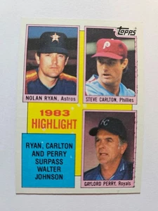 1984 TOPPS NOLAN RYAN/STEVE CARLTON/GAYLORD PERRY  HIGHLIGHT #4 NM - Picture 1 of 1