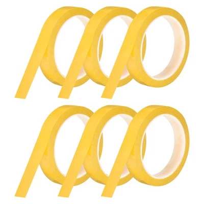 6 Rolls Whiteboard Tape Thin 18mm 54.7 Yard Thin Pinstripe Tape, Yellow Foto 1 de 4