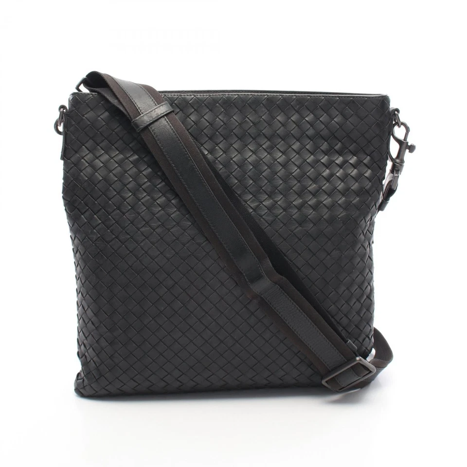Bolso Bandolera BOTTEGA VENETA Intrecciato Hombro 276356 Cuero Negro Usado Para Hombre Foto 1 de 4
