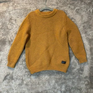 Zara Kids Knitwear Wool Blend Seed Stitch Sweater Size 8 Boys Mustard Yellow - Picture 1 of 8