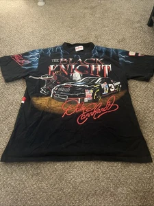 Vintage Dale Earnhardt Black Knight All Over Print NASCAR Goodwrench Racing XL - Picture 1 of 5