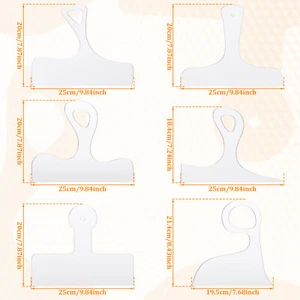 6Pcs Cutting Board Handle Template Set Transparent Acrylic Charcuterie🍍 - Picture 1 of 12