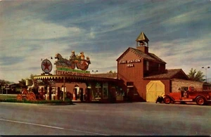 LAS VEGAS, POSTAL NEVADA Estación de llenado (gas) Texaco, tema estación de bomberos - Imagen 1 de 2