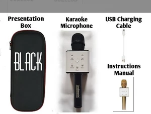 Official Black Ltd Edition Q7 LeoBMusic Karaoke Microphone Bluetooth Speaker - Picture 1 of 1