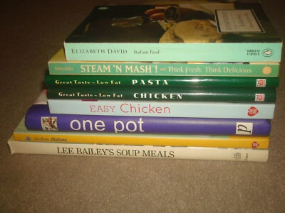 Cooking Book LOT Cookbook Love Food Recipe Chef Time Life Chicken Pasta Soup Pot Foto 1 de 4