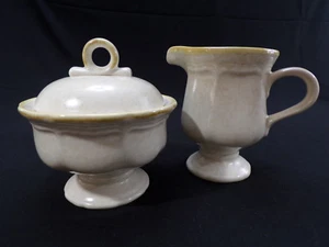 Vintage Mikasa Country Charm Creamer Sugar Bowl w/ Lid Mottled FG000 Japan b23 - Picture 1 of 8