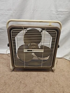 Vintage Sears Kenmore 16in. 2 Speed Metal Box Fan With Adjustable Stand WORKS!! - Picture 1 of 7