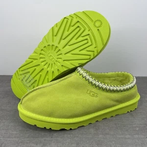 UGG TASMAN Sheepskin Suede Slippers - Lime Green - S/N 5950 Men's Size 9 - Picture 1 of 12