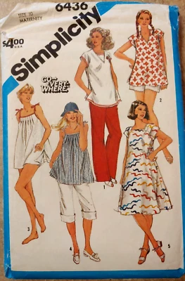 Vestido/Tops/Pantalones/Pantalones/Pantalones Cortos/Patrón Bloomers Simplicity De Colección #6436 Talla 10 Foto 1 de 4