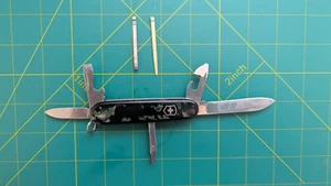 Victorinox Swiss Army Knife Tinker Camo Scales Vintage Officer Suisse Rare - Picture 1 of 17
