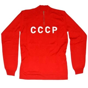MAGLIA CCCP AI MONDIALI Manica Lunga Ciclismo Vintage Cycle Bike Jersey Italy - Imagen 1 de 5
