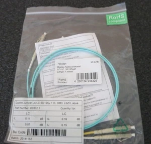 4x 1M Duplex OM3 LSZH Fibra Channel LC-LC 50/125 Cavo di Piombo 7003301 O0312.1 - Foto 1 di 4