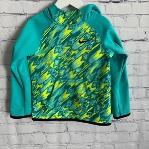 Nike Girl's Dri-Fit Hoodie Sweatshirt Multicolor Green Blue Yellow Size 4 - Picture 1 of 5