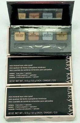Mary Kay Mini Mineral Eye Color Quad Honey Spice Sienna Blue Metal Vintage Gold - Image 1 of 4