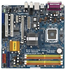 Placa Base ASROCK CONROE945G-DVI INTEL SOCKET 775 FSB1066 DDR2-667 LAN PCI-E - Imagen 1 de 1