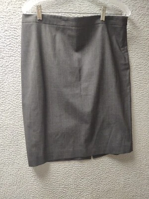 Theory Skirt Womens Size 10 Gray Stripe 88% Virgin Wool  - Image 1 of 4
