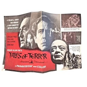 Edgar Allan Poe Tales of Terror 1962 Movie Theater Promotional Brochure Rare - Picture 1 of 17