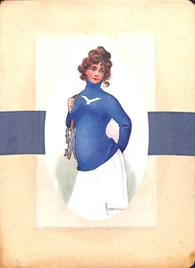 New Haven CT Yale University Cheerleader Bernhardt Wall 5 7/8” X 7 5/8" Postcard - Picture 1 of 2