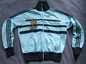 France Adidas FFF Vintage Retro Jacket Track Top Football 80's National Ventex - Picture 1 of 1