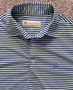 Donald Ross Golf Polo Herren S blau grün gestreift Shirt - Bild 1 von 3