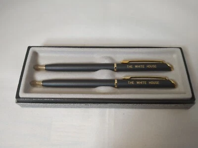 Conjunto de presente vintage de caneta/lápis Casa Branca novo na caixa - Imagem 1 de 4