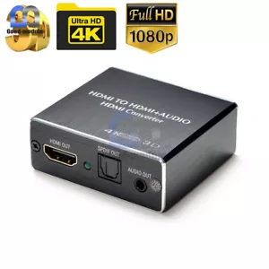 Convertidor extractor de audio estéreo HDMI 4K * 2K HDMI a HDMI + SPDIF óptico 3,5 mm - Imagen 1 de 9
