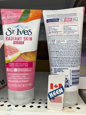 St. Ives Pink Lemon & Mandarin Orange Face Scrub, 170 g, Exp:2026DEC - Image 1 of 4