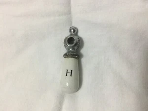 Porcelain & Chrome Lever Handle Faucet Handle Knob Plumbing Volume Control Valve - Picture 1 of 2