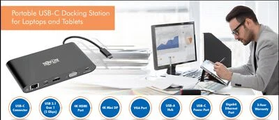 Tripp-Lite U442-DOCK1 USB 3.1 Gen 1 USB-C Docking Station-Black - Image 1 of 4