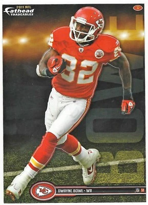 Pegatina DWAYNE BOWE FATHEAD TRADEABLES KANSAS CITY CHIEFS LSU TIGERS 2011 #32 Foto 1 de 3