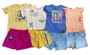 NEW Lot 8 pcs GIRL 14-16 summer clothes shorts t-shirt top - Picture 1 of 12