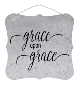 Letrero de pared colgante de metal decoración del hogar Grace upon Grace - Imagen 1 de 1
