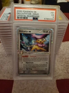 2006 Pokemon Ex Crystal Guardians Delcatty Ex 91/100 Psa 5 Pop 16 - Picture 1 of 3