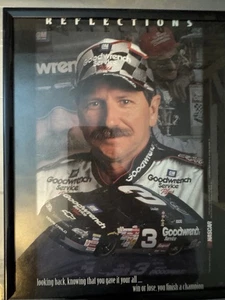 Vintage Dale Earnhardt Reflections Goodwrench Chevrolet Nascar Poster Framed - Picture 1 of 1