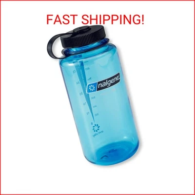 Botella de agua de boca ancha Nalgene, azul, 32 oz Foto 1 de 2