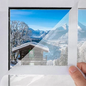 Window Insulation Kit Plastic 47'' x 63'' Winter Window Film Wrap Clear Weath... - Picture 1 of 6