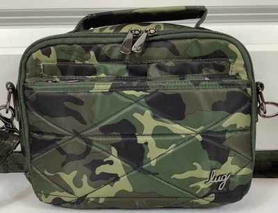 Bolso Bandolera Convertible RFID NUEVO SIN ETIQUETAS Lug Roundabout XL Verde Camuflaje Foto 1 de 4