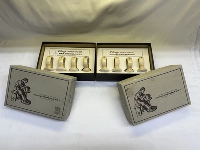 Anello tovagliolo vintage Pfaltzgraff Heritage set 8 pezzi villaggio ceramica - Immagine 1 di 4